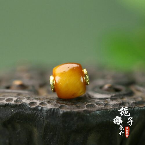 10*11mm镶孔2mm虎眼石老型珠