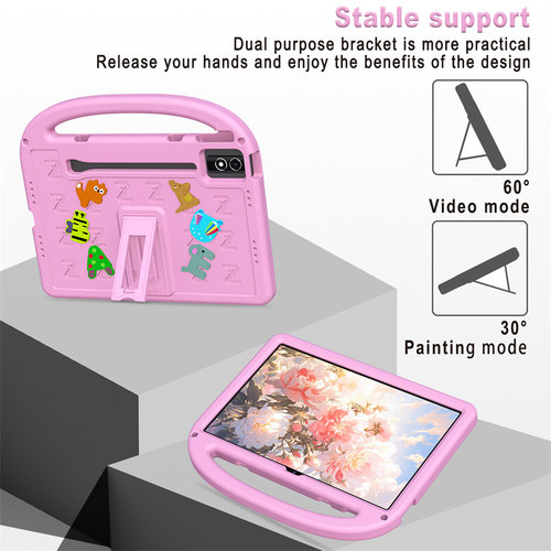 适用联想小新Pad Plus 舒视版 12.7英寸防压弯TB372FC支撑壳TB371FC多角度外壳EVA耐摔加厚壳熊娃卡通字母壳
