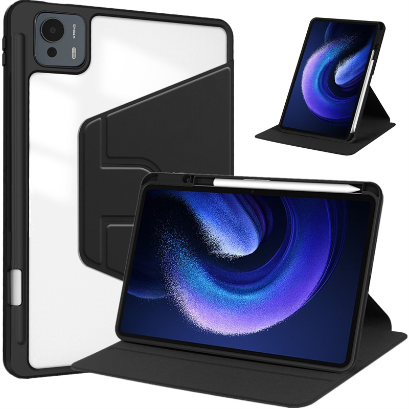 适用小米平板7ultra保护套带笔槽14寸2025新款平板壳亚克力360旋转休眠外壳商务款办公前撑支架款防压弯