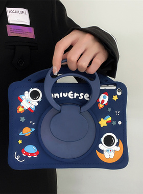 适用三星s6lite防摔硅胶2024款平板壳SM-P620手柄硅胶套P615C笔槽套卡通儿童手提P619全包可斜挎P613旋转支架