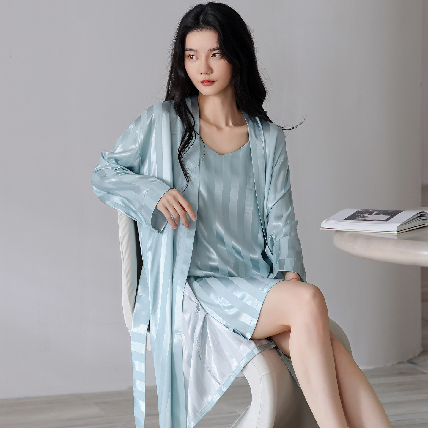 冰丝吊带背心睡裙秋夏季睡衣女