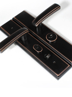 入户门步阳门通用型锁黑色套锁套装大门锁c级锁芯不锈钢加厚