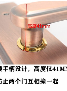 正304不锈钢把手拉手大门锁面板矮手柄低执手防止两个门互撞互碰