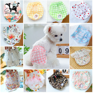 宠物狗狗生理裤可爱裙摆蕾丝裤泰迪卫生裤小型犬生理裤小狗生理裤