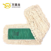 万里龙7A抗菌平板尘推罩酒店商场医院工厂通用替换加厚棉线拖布头