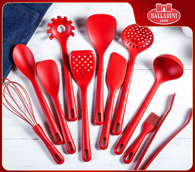 巴拉利尼不粘锅铲家用厨房矽胶铲子厨具套组汤勺子漏勺