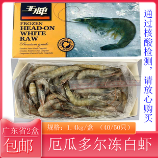 厄瓜多尔白虾4050南美盐冻白虾王牌水产深海新鲜冷冻基围虾3040