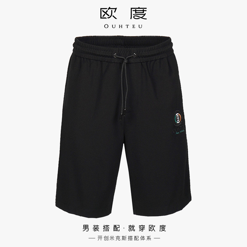 新上新OUHTEU/欧度休闲短裤黑色男士夏季0015
