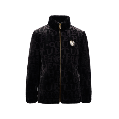 OUHTEU/欧度男士外套黑色立领聚酯纤维面料潮流合体版型冬季