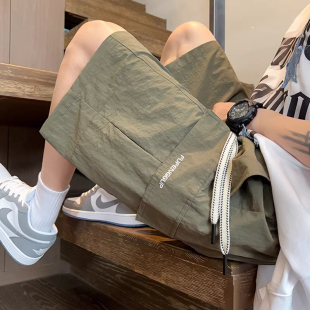 宽松大码 男2026新款 短裤 夏季 潮 奥莱专柜休闲工装 加大冰丝五分裤 裤