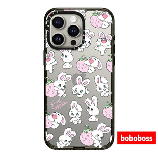 case源厂！foxy illustrations系列草莓兔兔 magsafe兼容适用于iPhone17/16/15/14/Pro/Max防摔磁吸手机壳