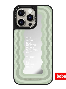 case源厂！艺术家联名系列 绿色波浪手机壳励志文字适用iPhone17/16/15/14/Pro/Max防摔magsafe磁吸手机壳