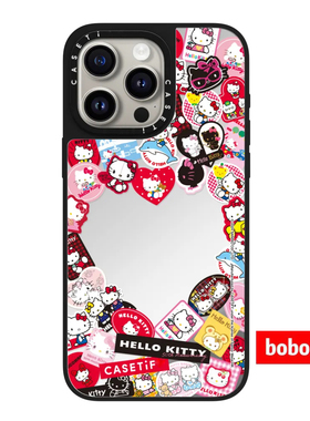 case源厂！Hello Kitty周年系列 爱心镜面相框magsafe适用iPhone17/16/15/14/Pro/Max保护套防摔磁吸手机壳