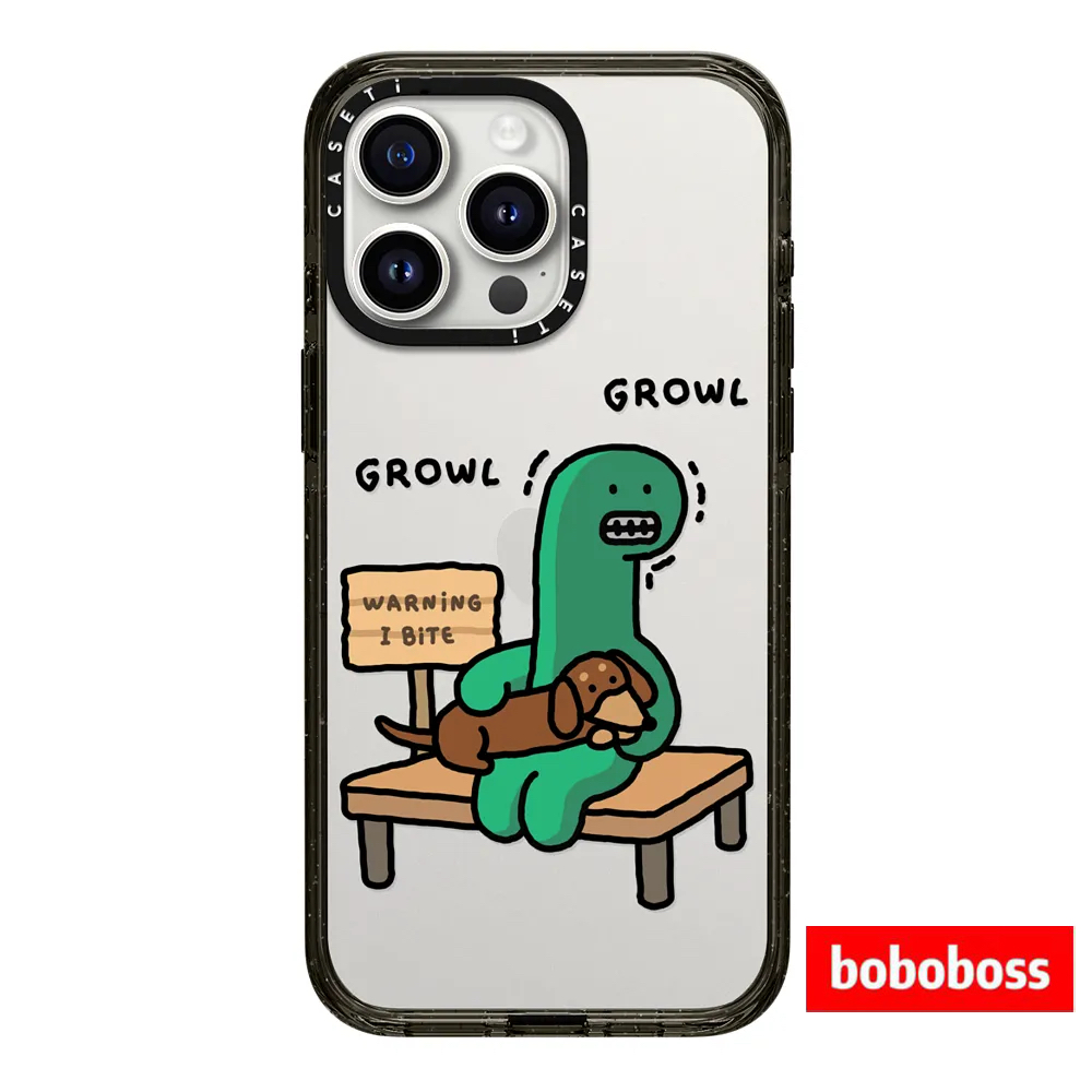 CASE源厂！JOGUMAN系列 小恐龙咬人警告 magsafe兼容 适用于iPhone17/16/15/14/Pro/Max防摔透明磁吸手机壳