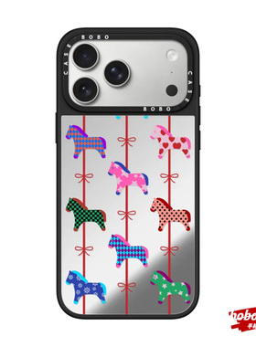 case源厂！马年新春系列 旋转木马magsafe适用iPhone17/16/15/14/13/Pro/Max防摔镜面磁吸手机壳