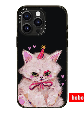 case源厂！小丑猫magsafe磁吸适用于iPhone17/16/15/14/13/Pro/Max黑色防摔手机保护壳