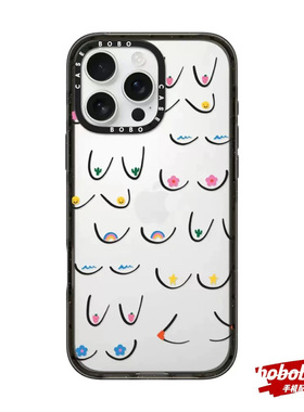 case源厂！艺术家联名 Booby Icons 适用于iPhone17/16/15/14/13/Plus/Pro/Max磁吸magsafe透明防摔手机壳