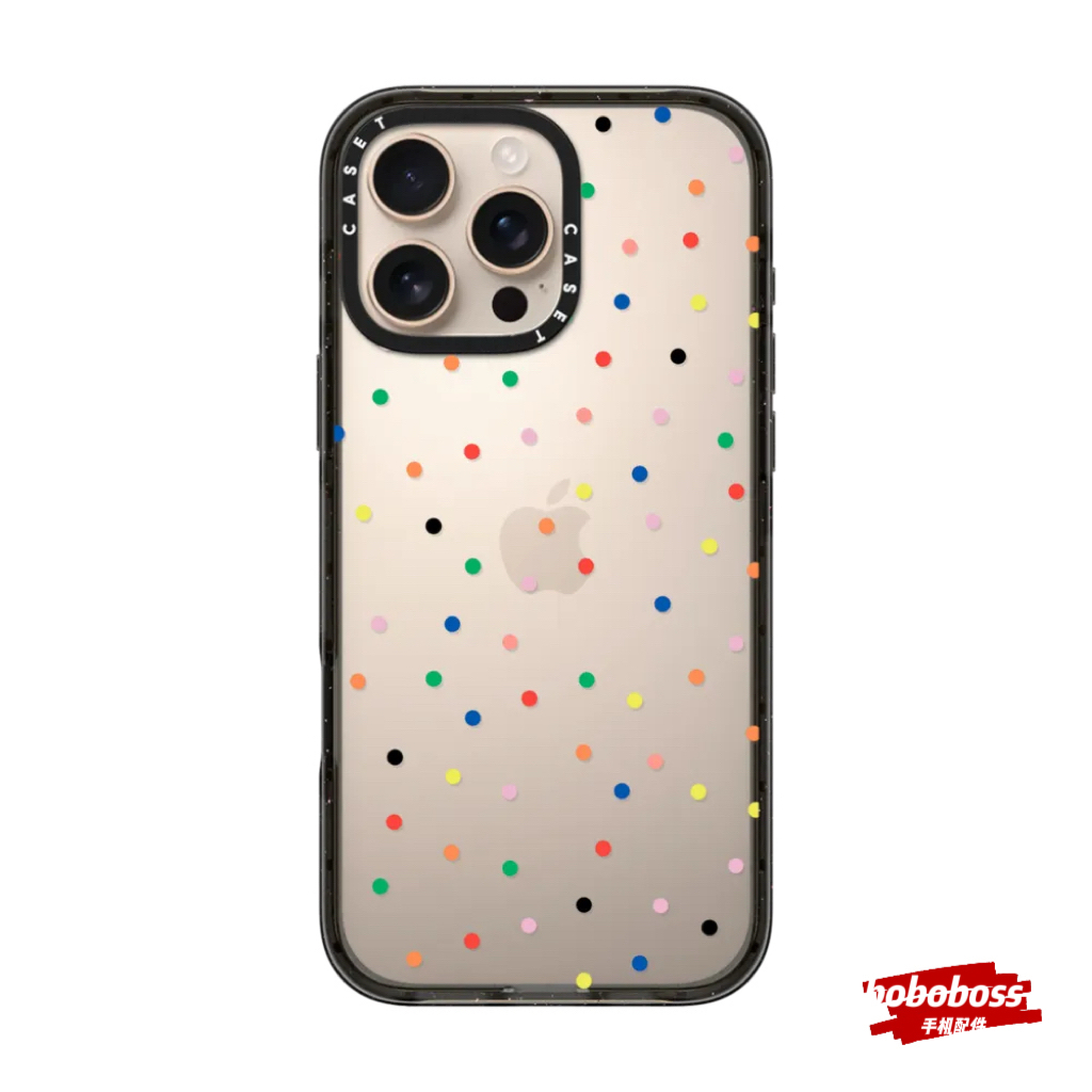 case源厂！艺术家联名系列 透明糖果波点 magsafe磁吸适用于iPhone17/16/15/14/Plus/Pro/Max透明防摔手机壳