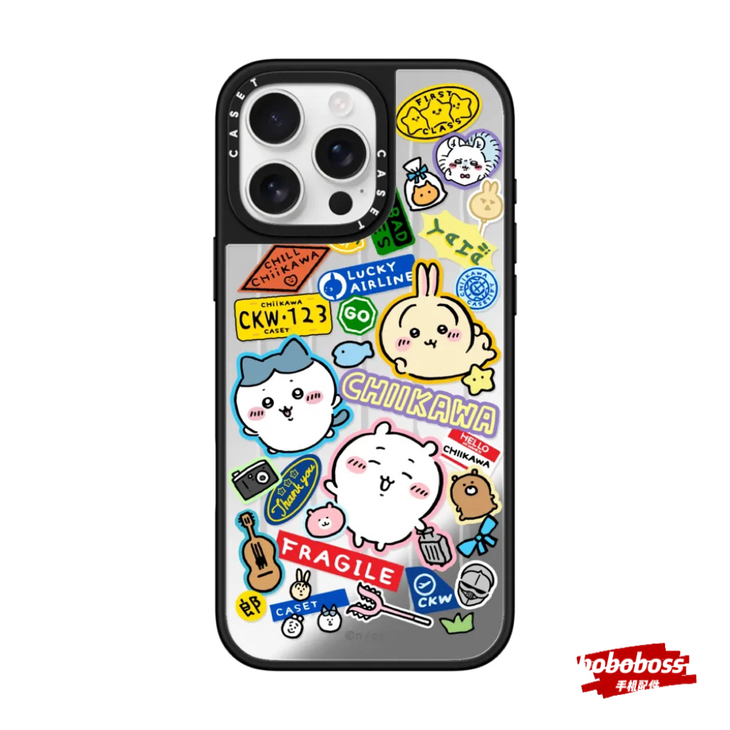 case源厂！ Chiikawa联名系列 吉伊卡哇的行李贴纸 magsafe适用iPhone17/16/15/14/13/Pro/Max防摔磁吸手机壳