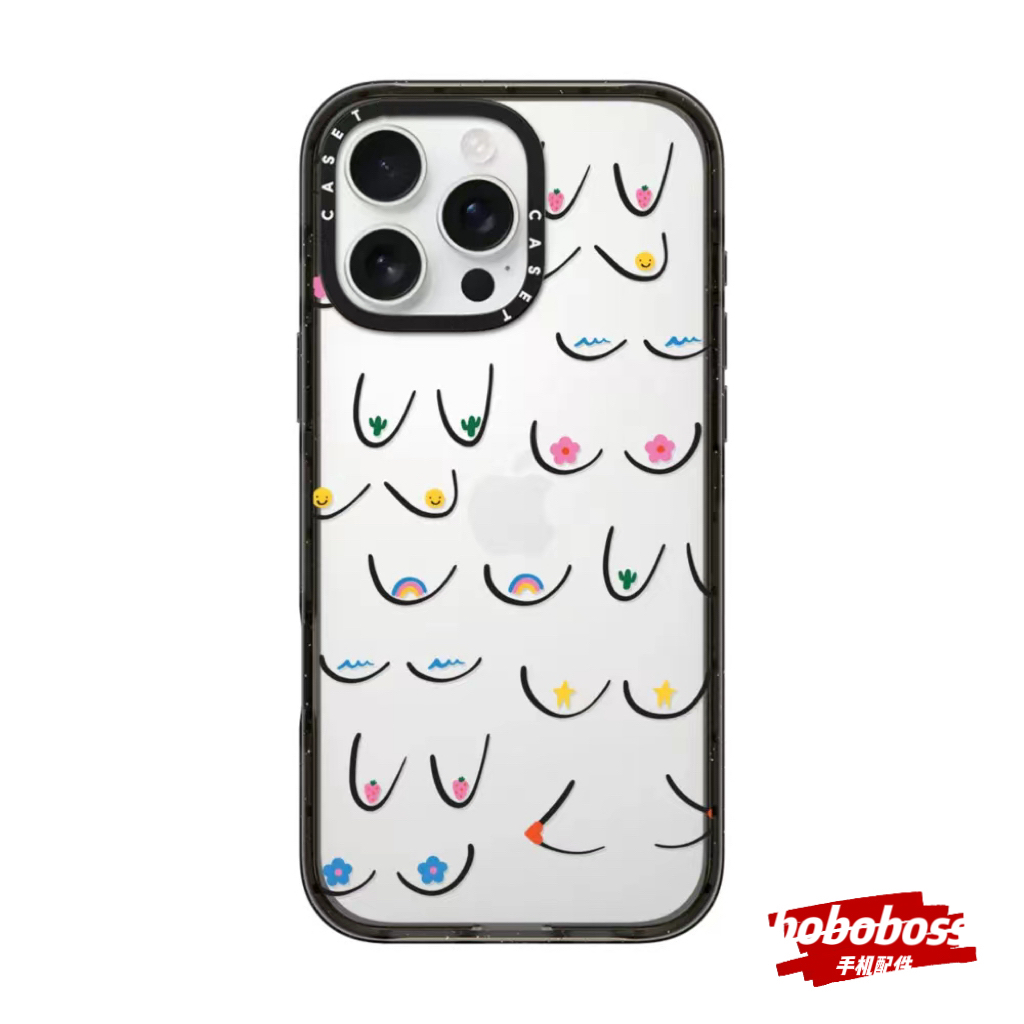 case源厂！艺术家联名 Booby Icons 适用于iPhone17/16/15/14/13/Plus/Pro/Max磁吸magsafe透明防摔手机壳