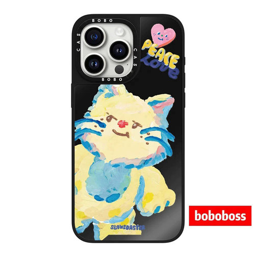 ssti源厂！SLOWCOASTER  Lunzy猫猫magsafe适用于iPhone17/16/15/14/13/Plus/Pro/Max黑色镜面防摔磁吸手机壳