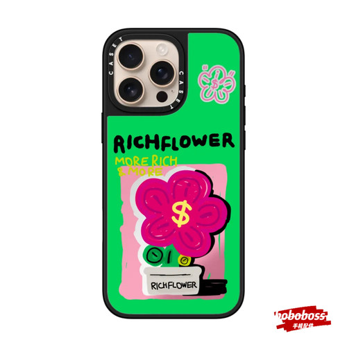 cassti源厂！ RICH FLOWER有钱花系列 绿意盎然 magsafe适用iPhone17/16/15/14/13/Pro/Max防摔磁吸手机壳