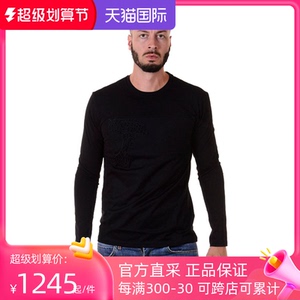男士VERSACE范思哲欧版时尚纯棉长袖舒适T恤新年V800491FVJ00412
