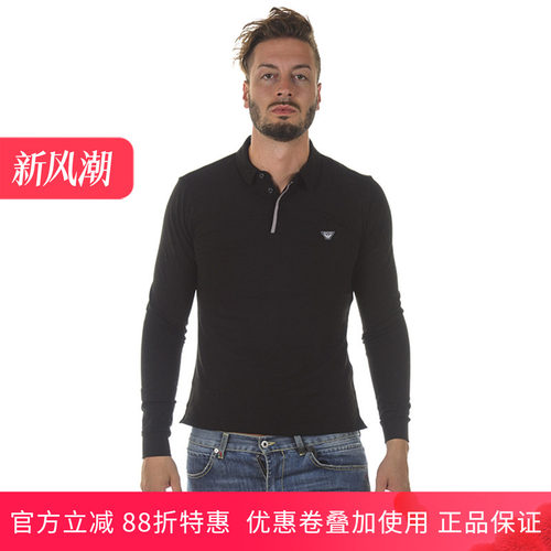 ARMANIJEANS男士AJ长袖POLO衫
