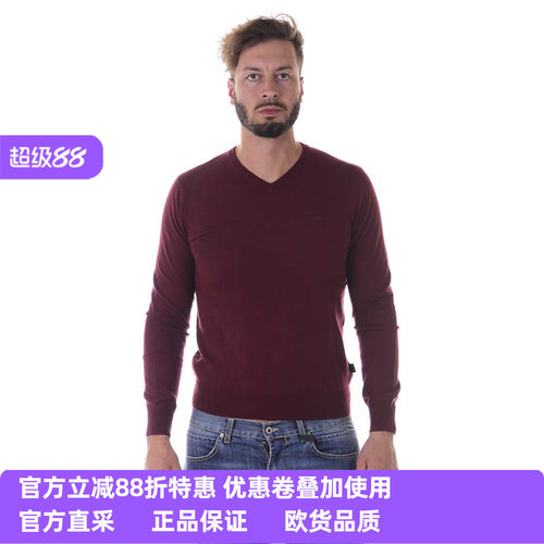 ARMANIJEANS男士秋冬V领针织衫