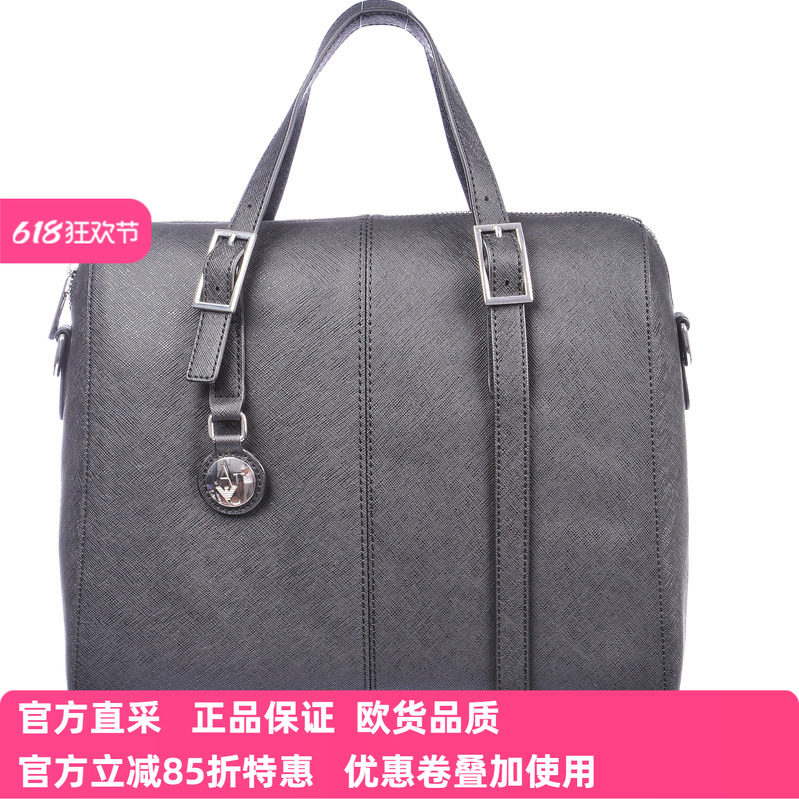 阿玛尼简约金属扣手提包