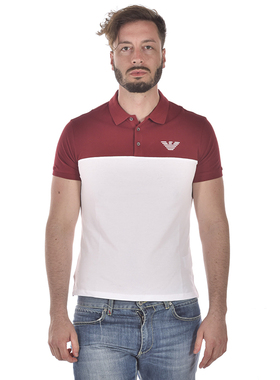 男士EMPORIO ARMANI红色新款短袖正品新年POLO衫 3Z1F701J0SZ 棉