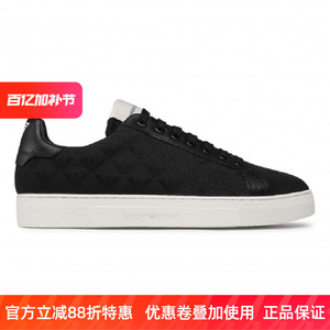 Armani阿玛尼男士新品低帮休闲运动系带鹰标LOGO板鞋X4X316XM741