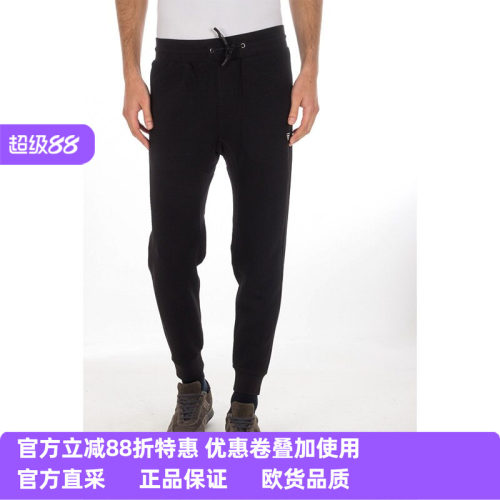 阿玛尼男士黑色休闲长裤