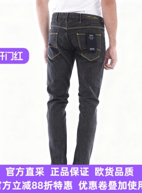 ARMANI阿玛尼男士时尚商务休闲造男款蓝色商务牛仔裤3Y6J066D1TZ