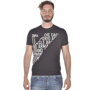 短袖 ARMANI阿玛尼EA男士 圆领时尚 休闲印花正品 3Z1T721JPZZ T恤半袖