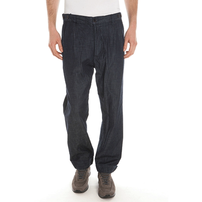 阿玛尼男士蓝色商务休闲牛仔长裤