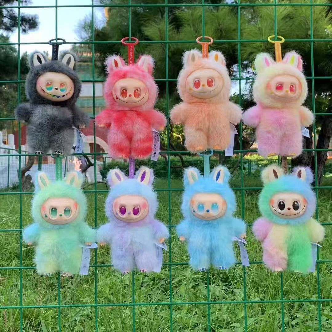 新款毛绒拉布布娃娃背包挂件捏捏乐慢回弹解压玩具桌面摆件批