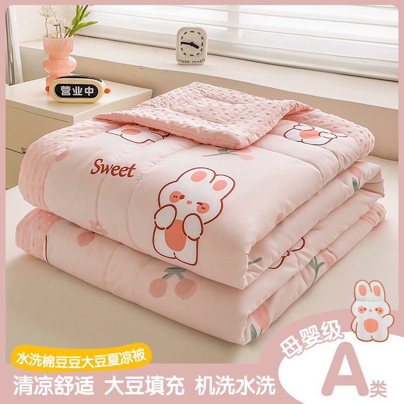 大豆纤维夏被2024新款单双人儿童卡通夏凉被夏季薄款空调被可机洗,床上用品,化纤被,淘宝优惠券,粉丝福利购,淘宝优惠卷