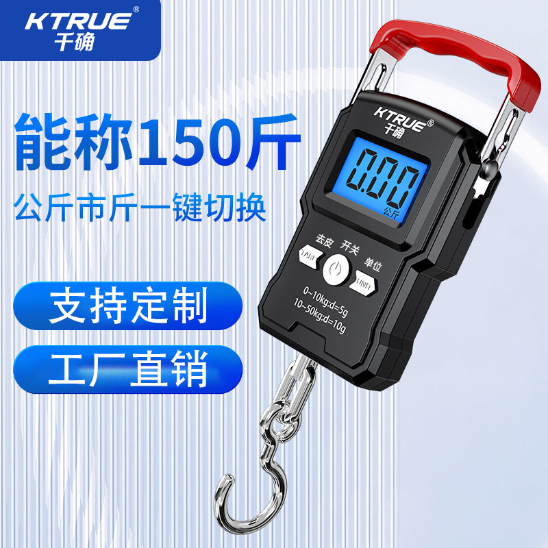 德国精工高精度手提电子秤精准吊勾称小型快递称便携式家用弹簧
