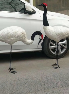 仿真丹顶鹤影视拍摄道具园林景观