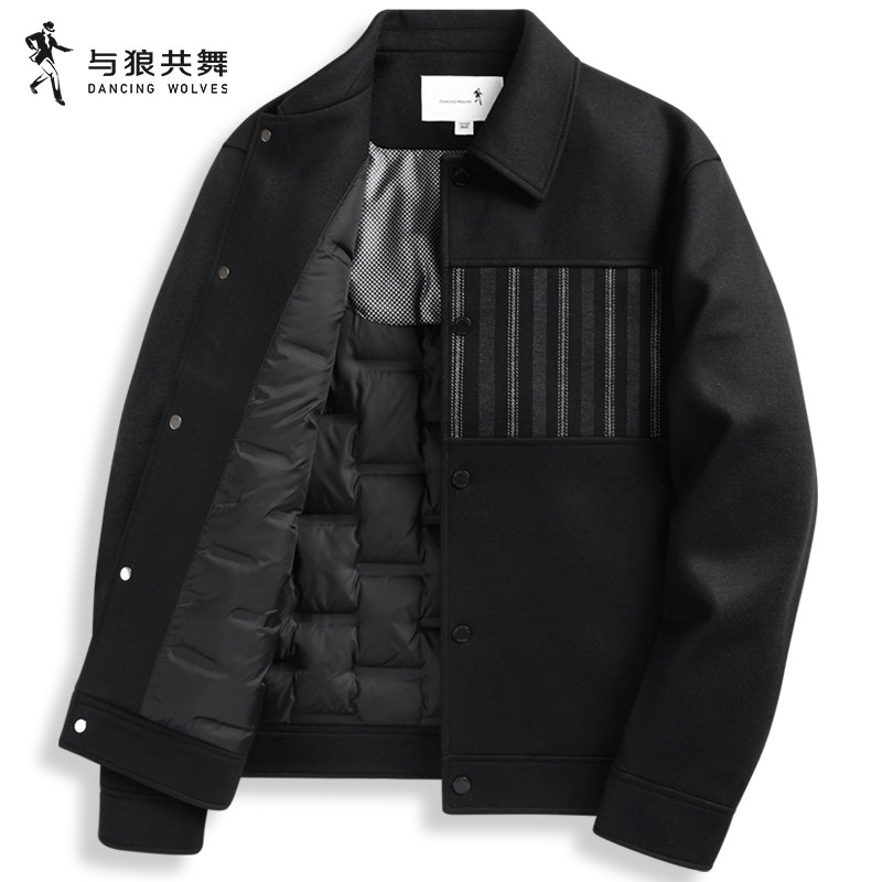 鹅绒内胆翻领夹克与狼共舞