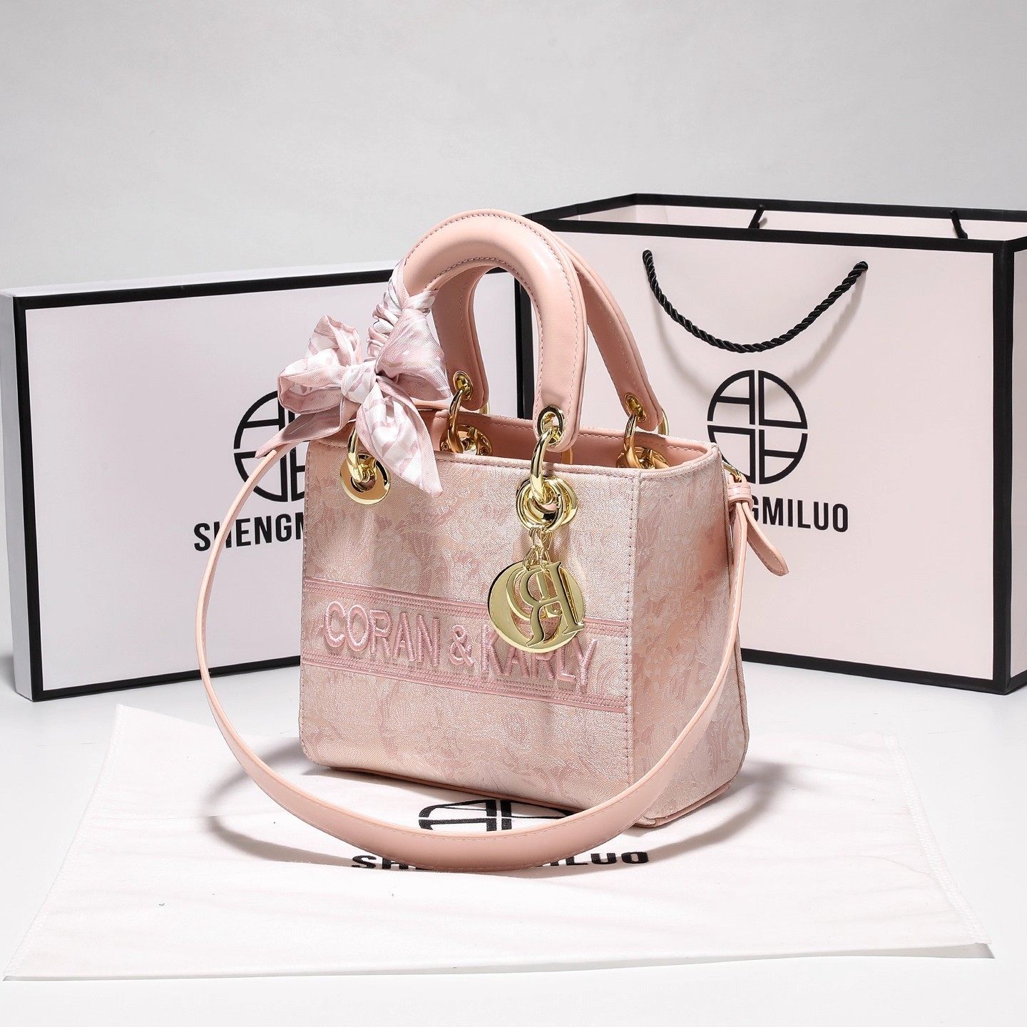 法式小众刺绣设计手提小包包女2026新款简约字母托特包百搭斜挎包,箱包皮具/热销女包/男包,托特包,淘宝优惠券,粉丝福利购,淘宝优惠卷