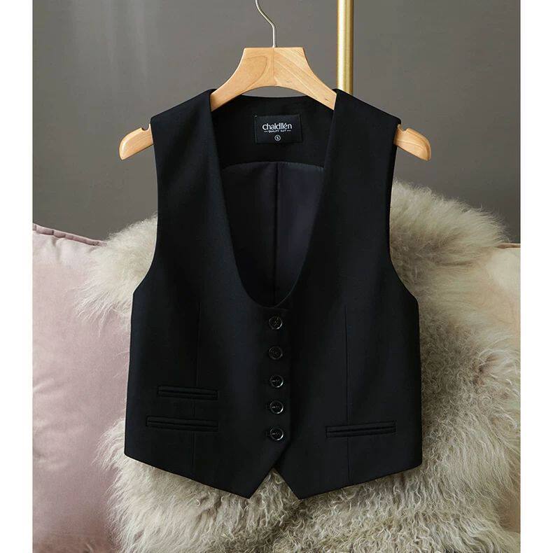 小香风马甲外套宽松无袖坎肩马甲显瘦露脐外搭设计感小众小背心潮,女装/女士精品,马夹,淘宝优惠券,粉丝福利购,淘宝优惠卷