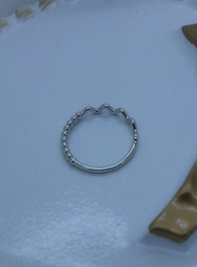 日韩风镀金波浪形戒指