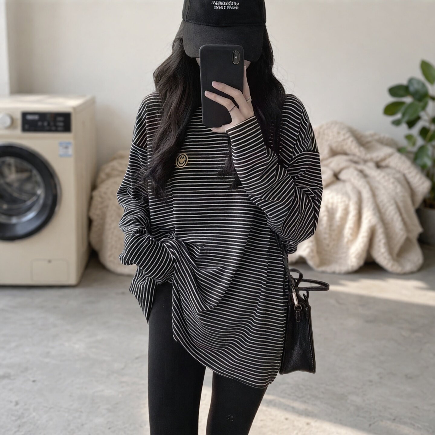 长款休闲CozyToes条纹打底衫