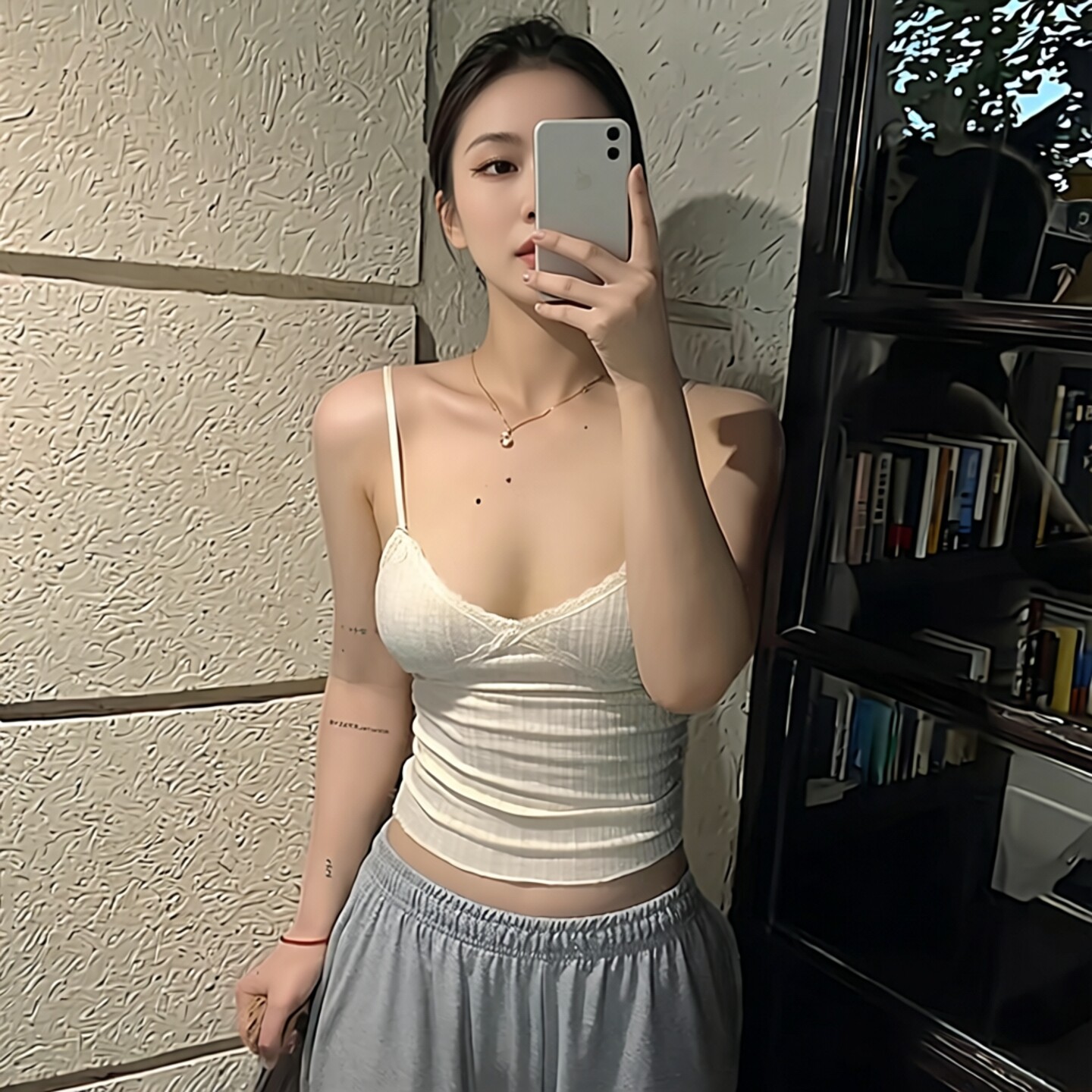 纯欲辣妹性感蕾丝吊带背心女