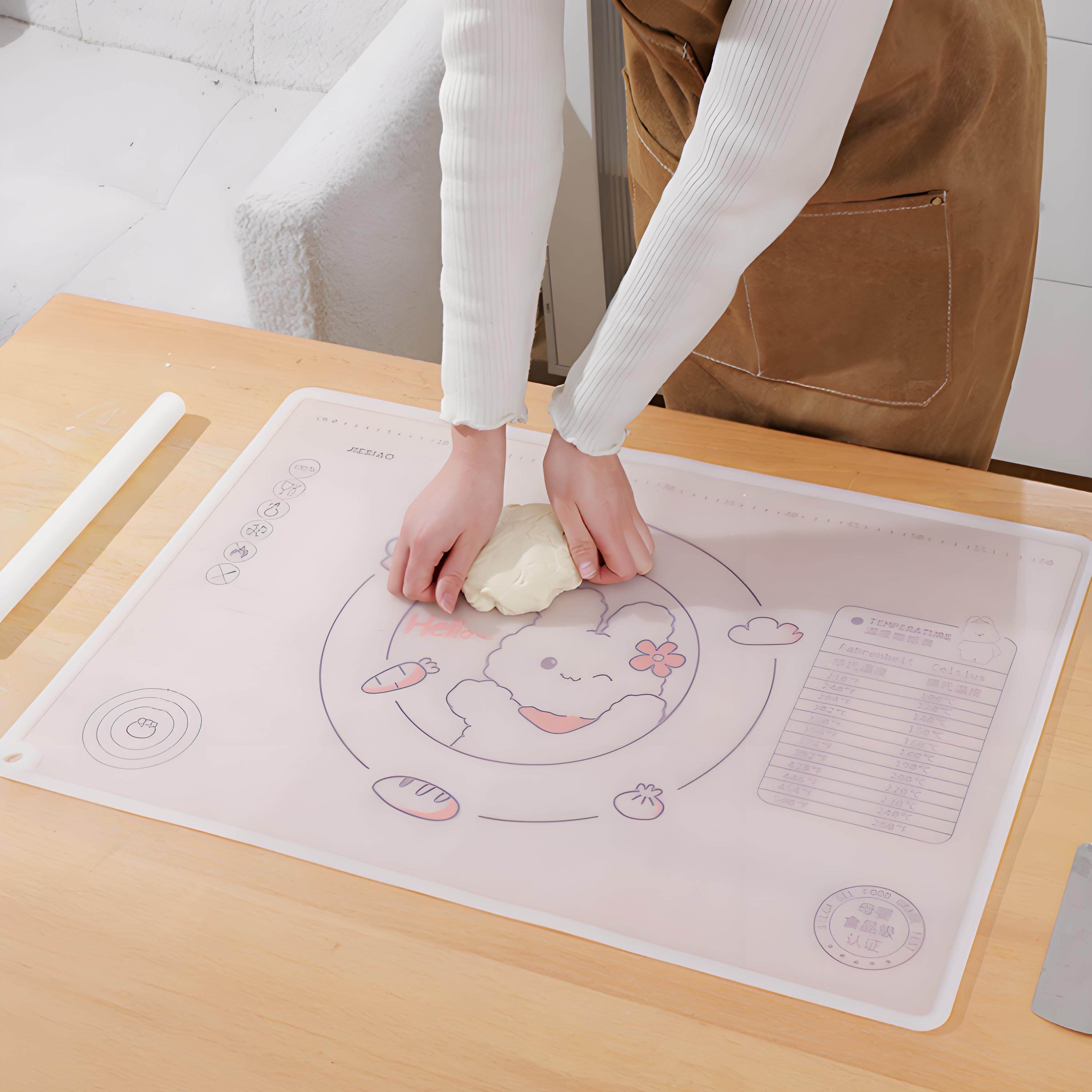 洁思奥冰皮梅花兔揉面垫防滑加大不粘擀面垫面案板家用大号垫子,厨房/烹饪用具,揉面垫,淘宝优惠券,粉丝福利购,淘宝优惠卷