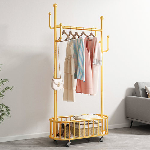 衣帽架落地卧室家用可移动挂衣架