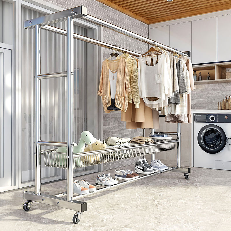 晾衣架落地阳台折叠家用可移动