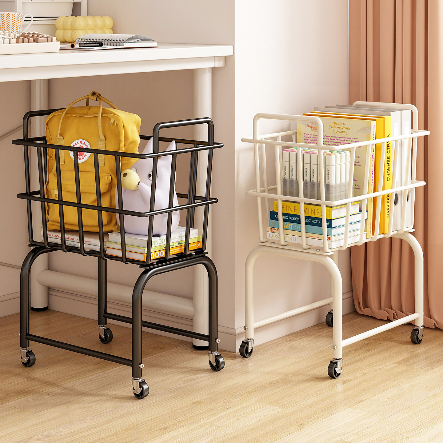 书包置物架可移动小推车办公室